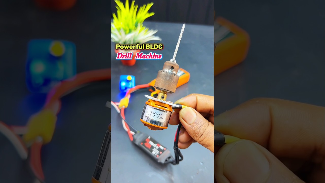 Homemade Drill Machine Using BLDC Motor | Powerful DIY Power Drill #shorts #drill #motor