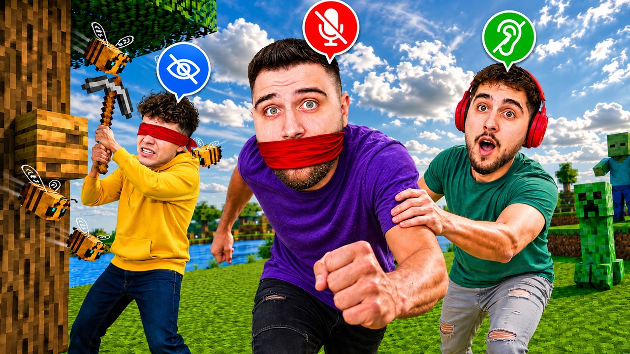 ORBU, MUTU, SURDU joaca Minecraft...