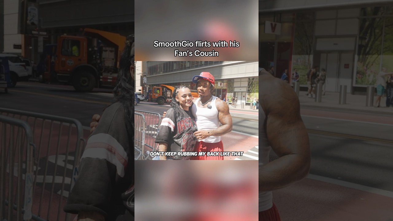 SmoothGio flirts with his fan’s cousin! 😂👀 #funny #rizz
