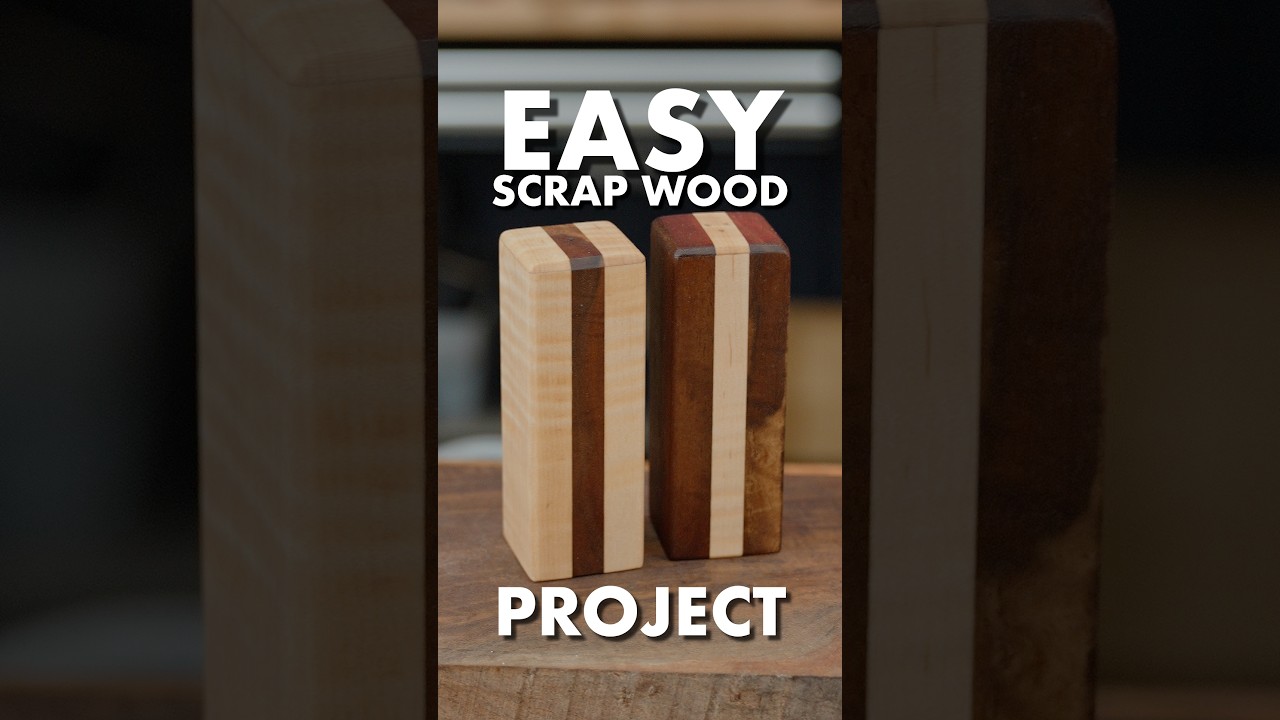 Making salt & pepper shakers from scrap wood #woodworking #diy #shorts