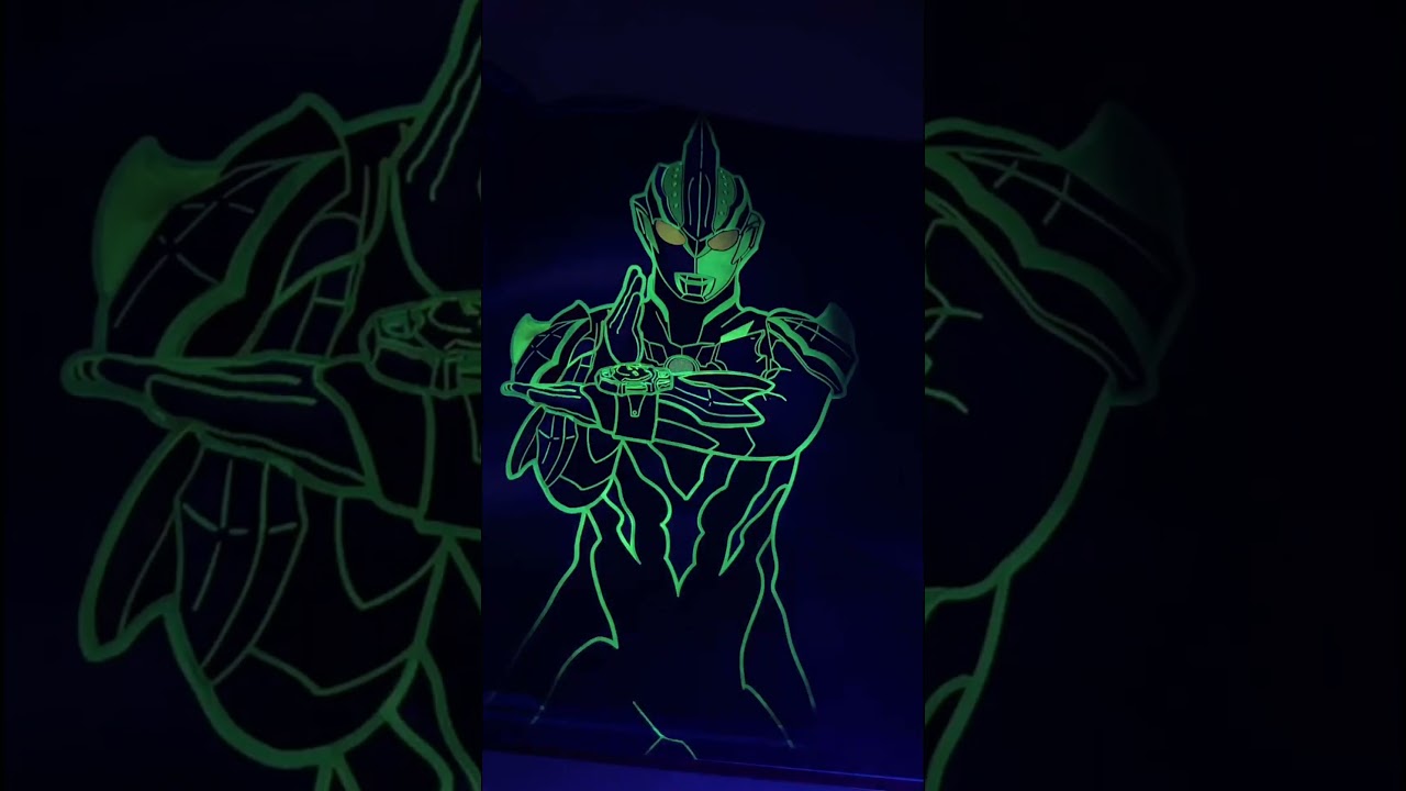 Glowing Ultraman Magic Book🌟🔮 UV Light Secret Art! #shorts #funtoys #trending #funny #viral