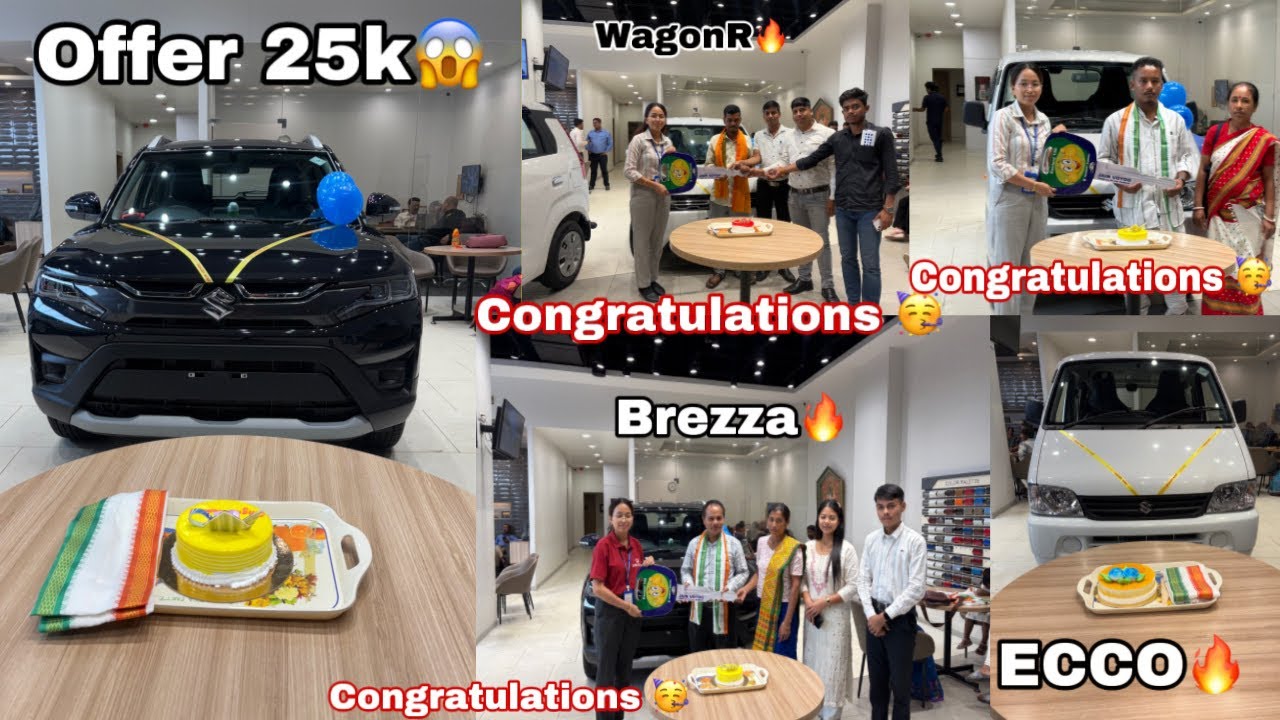 Brezza CNG Black WagonR CNG White EECO CNG white Delivery rwkha🥳Congratulations All 🥳🔥