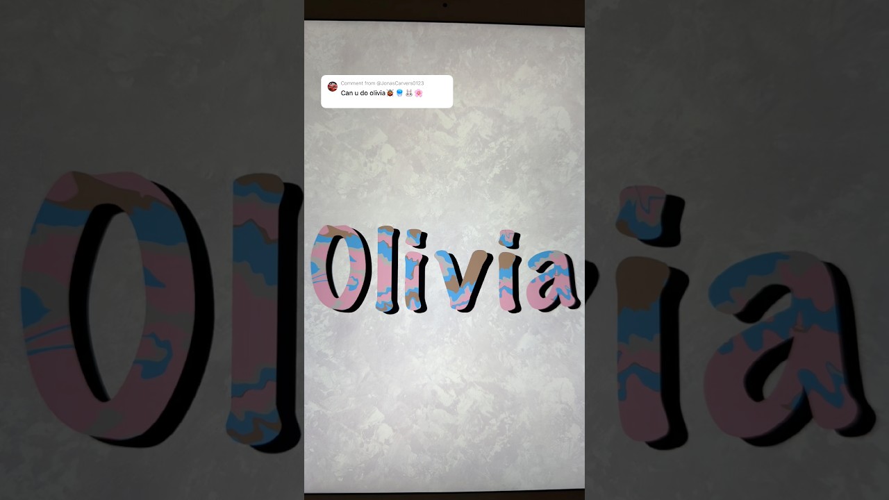 name series | olivia🐞🪼🐰🌸 | #shorts #procreate #digitalart #shortsviral #satisfying #art #viral