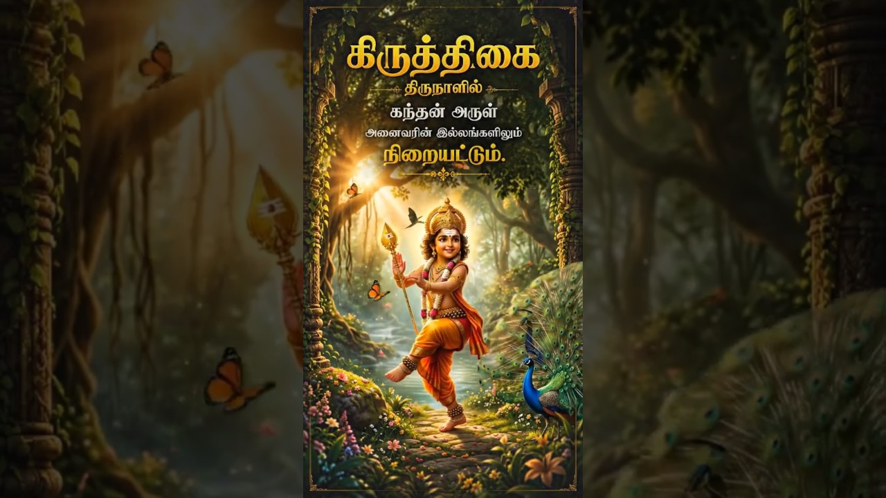 கிருத்திகை திருநாளில் வேல் முருகன் திருவருள் என்றும் துணையாக இருக்கட்டும்!