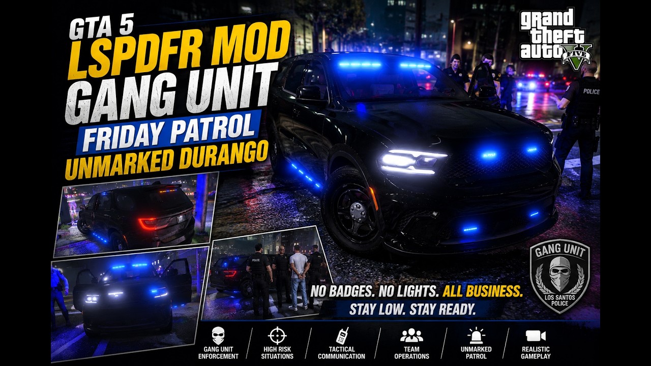 GTA 5 LSPDFR – UNMARKED DURANGO GANG UNIT PATROL! | Gang Unit Friday | RTX 5090 4K