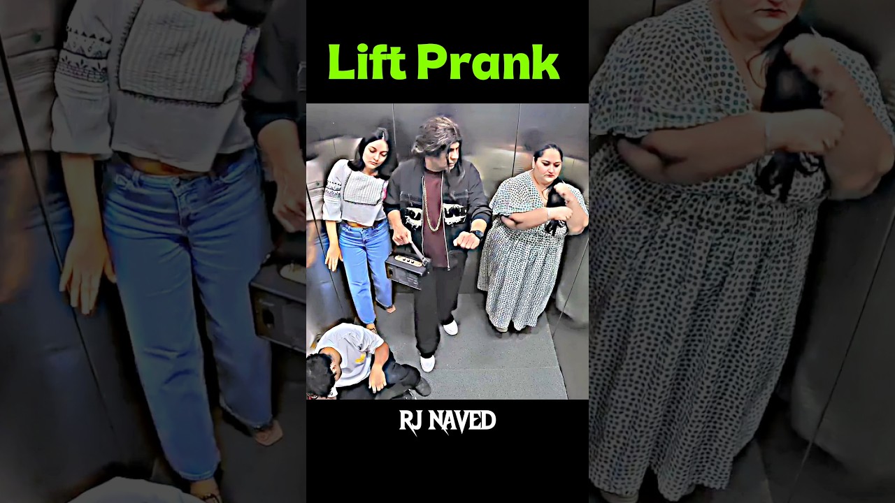 Aunty ke sath popat ho gya, Prank in Lift 🫶 Credit- Rj Naved 😚#rjnaved #foryou #shorts #dance #prank