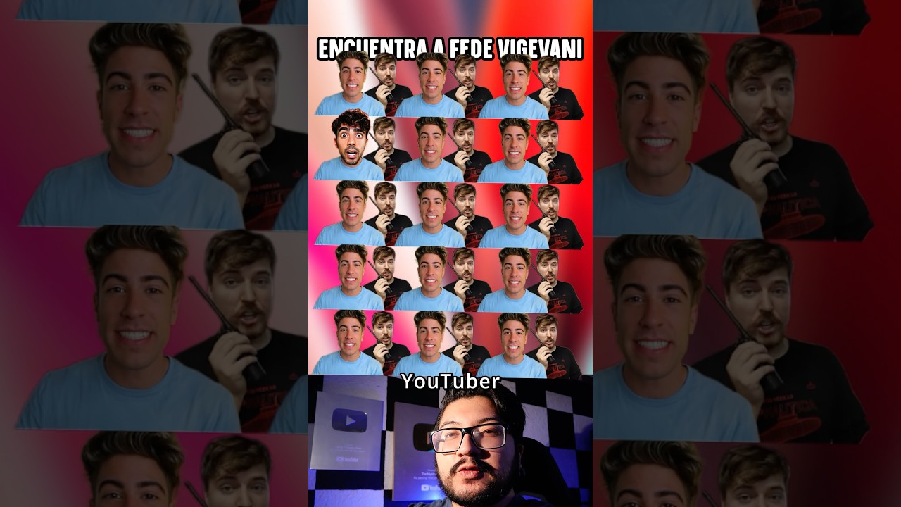 Adivina El YouTuber Escondido Con Algo De Fama | Fede Vigevani, MrBeast, Alejo Igoa #shorts