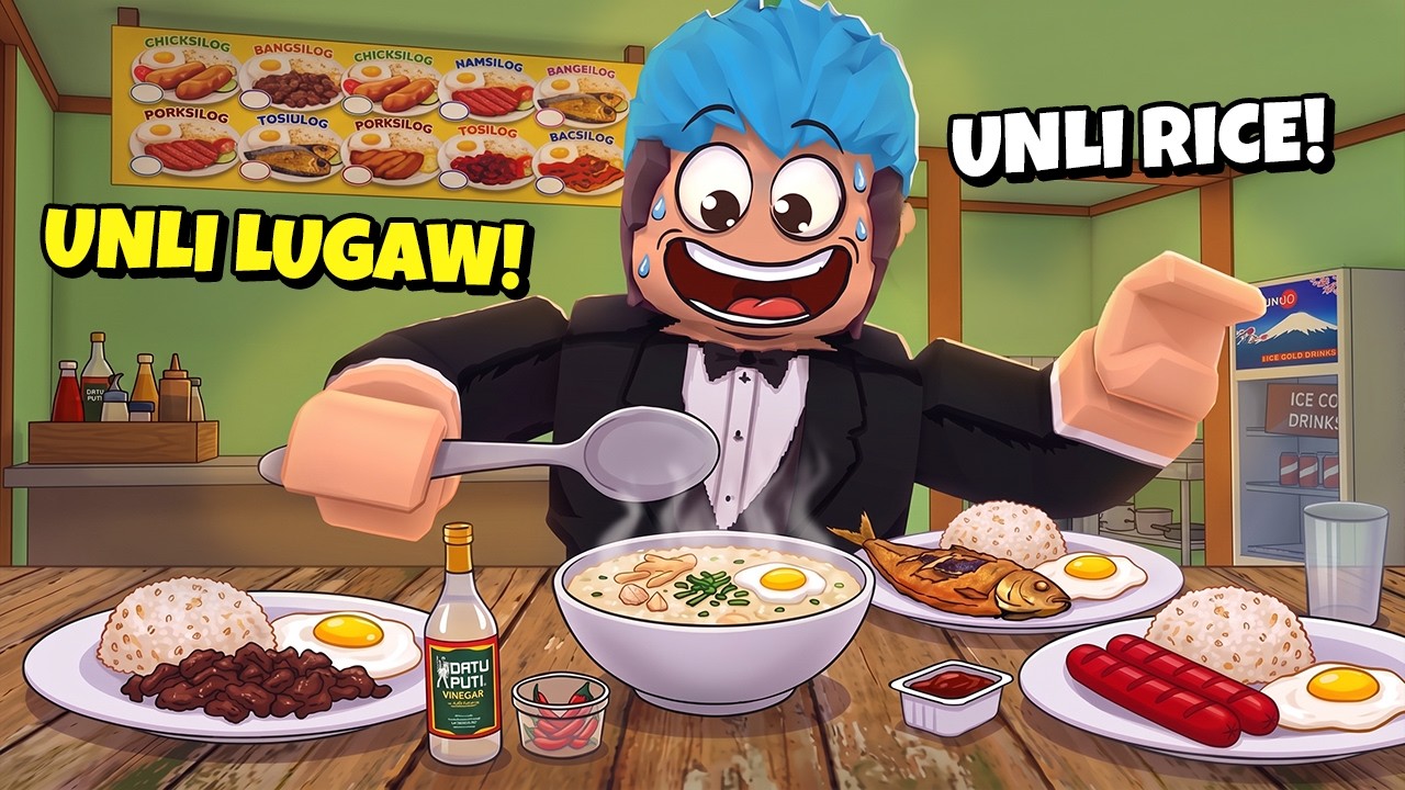 BUSOG NA KINILIG PA SA PAGKAIN NANG LIBRE | ROBLOX | Karinderya RP