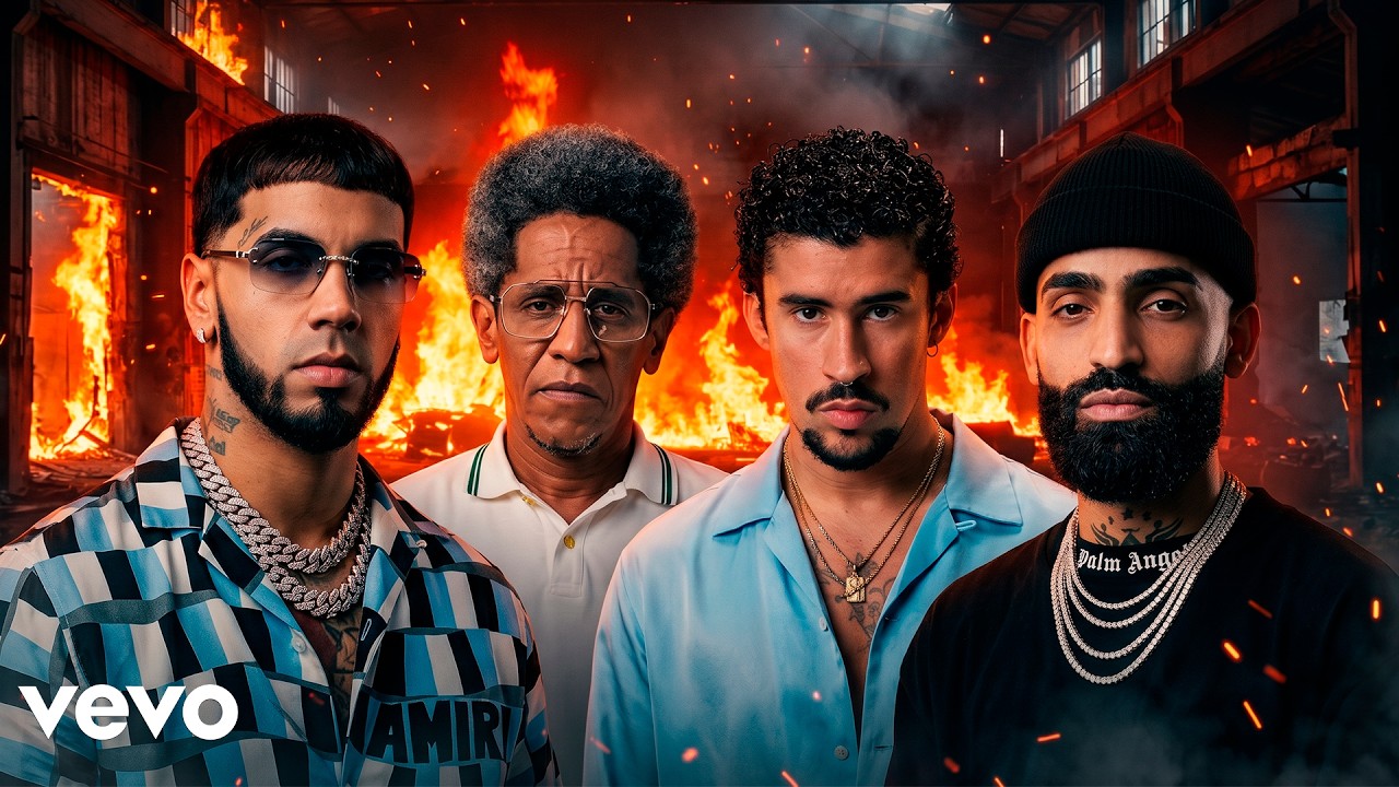 Tego Calderon, Arcangel, Anuel AA, Bad Bunny - Embustero (Official Music Video)
