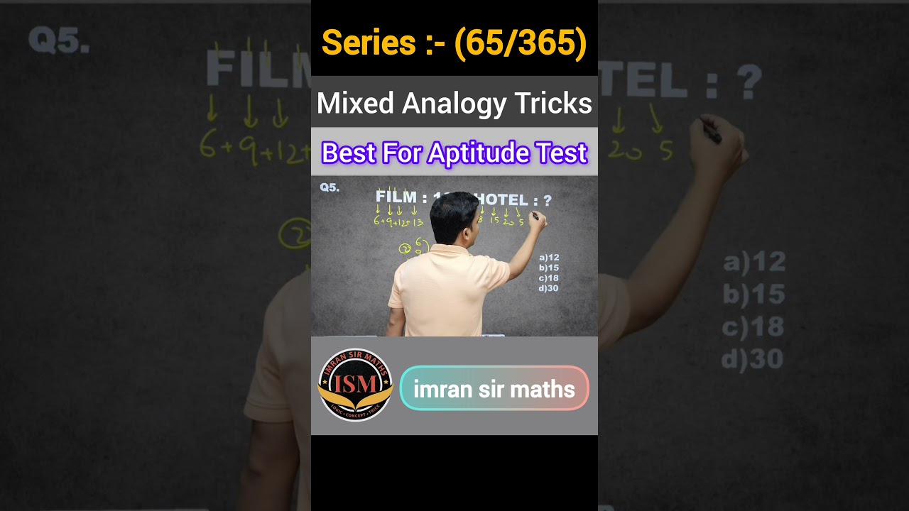 Mixed Anlogy Tricks | Reasoning Tricks | Maths Tricks | imran sir maths #shorts