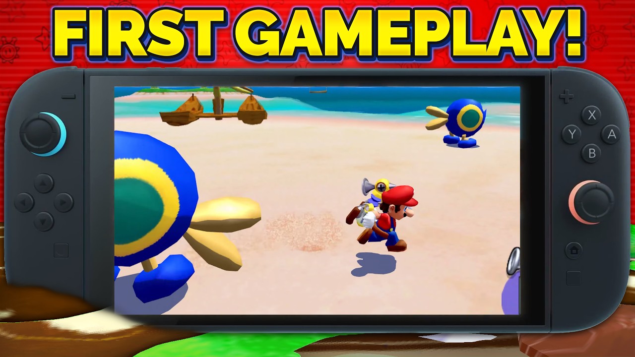 First Mario Sunshine Switch 2 Gameplay!