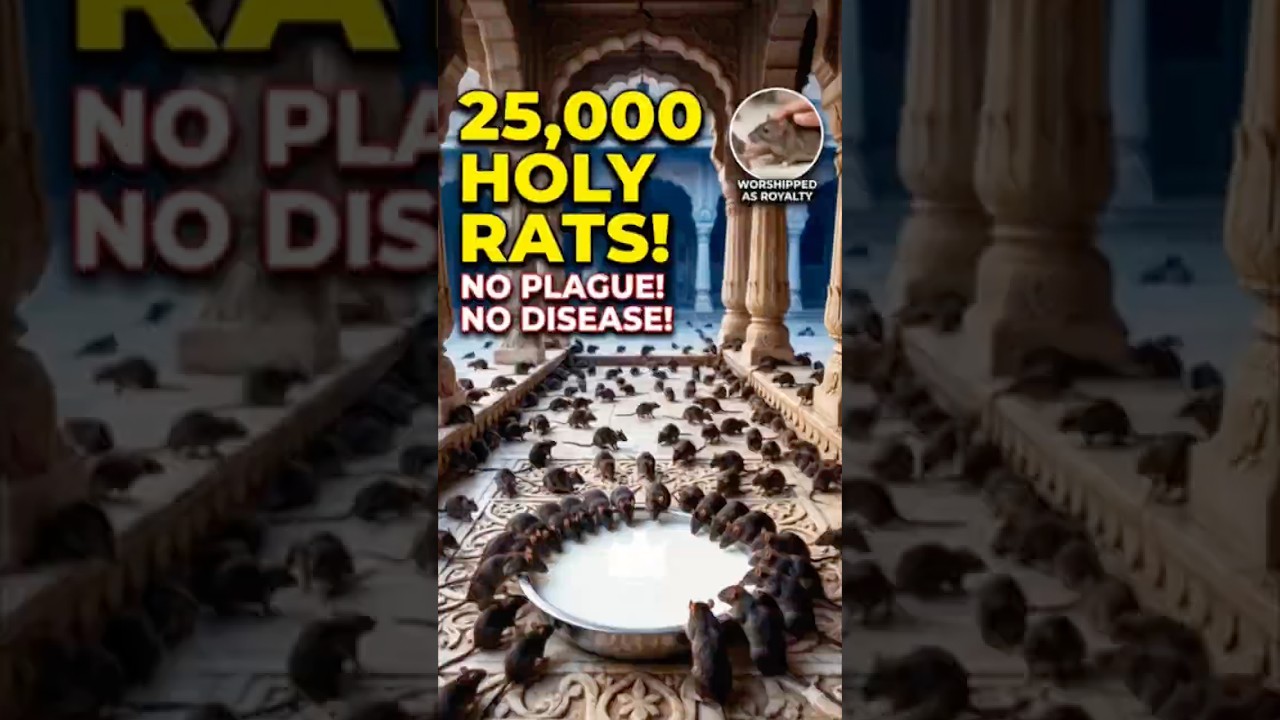 25,000 Rats and NO Disease? The World's Strangest Temple! 🐭🙏 #india  #karnimata #tample #shorts