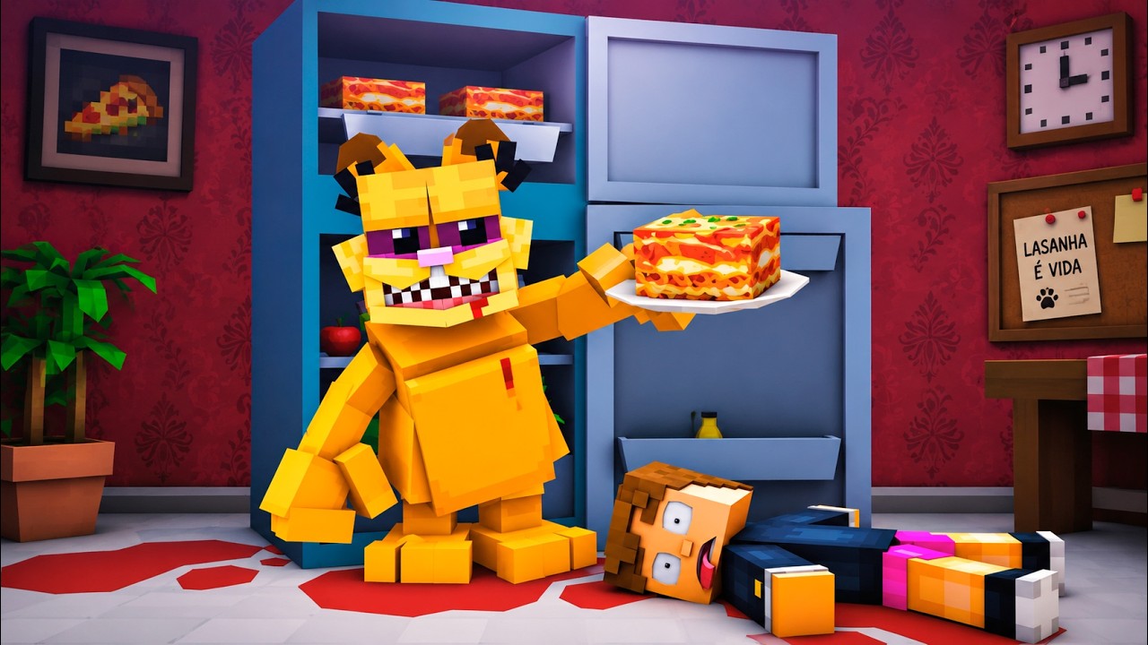 SOREVIVA ao GARFIELD.EXE no MINECRAFT!