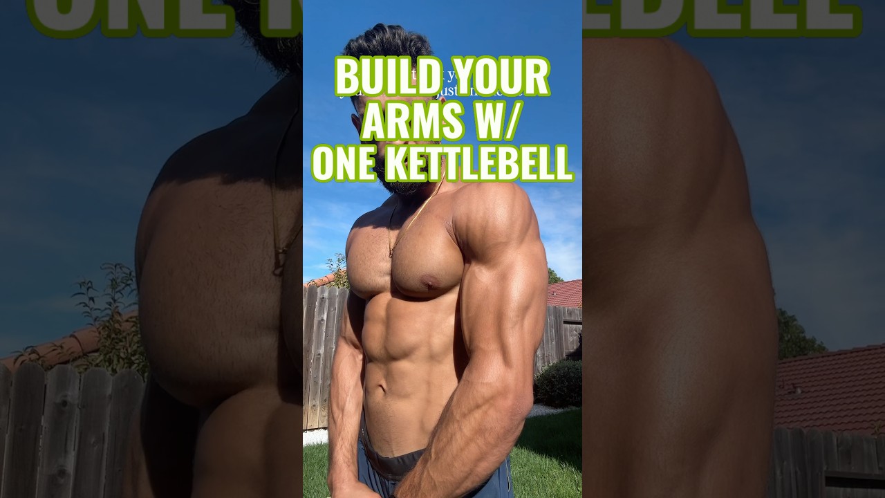 One Kettlebell Is All You Need For Bigger Arms #kettlebell #armday #fitness #workout #motivation