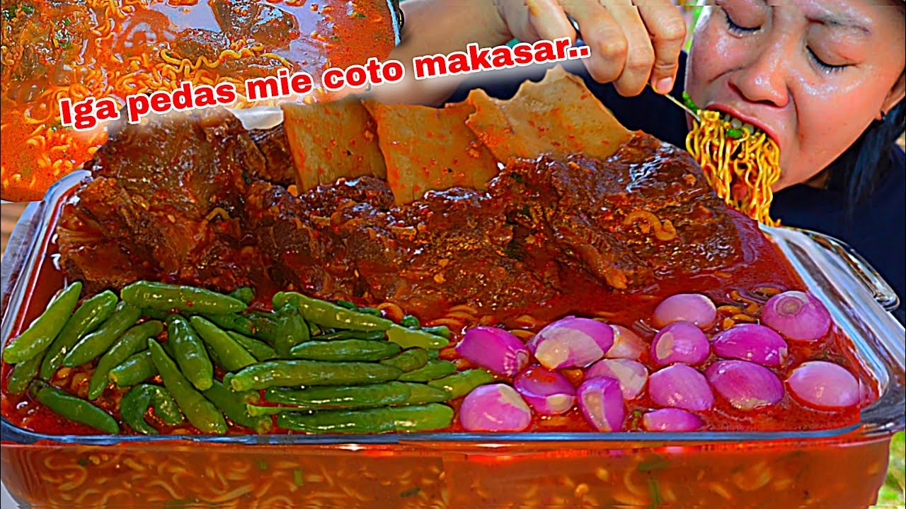 SERUPUT TERUS TANPA PUTUS 🤤IGA PEDAS INDOMIE COTO MAKASAR 🤤🥵‼️