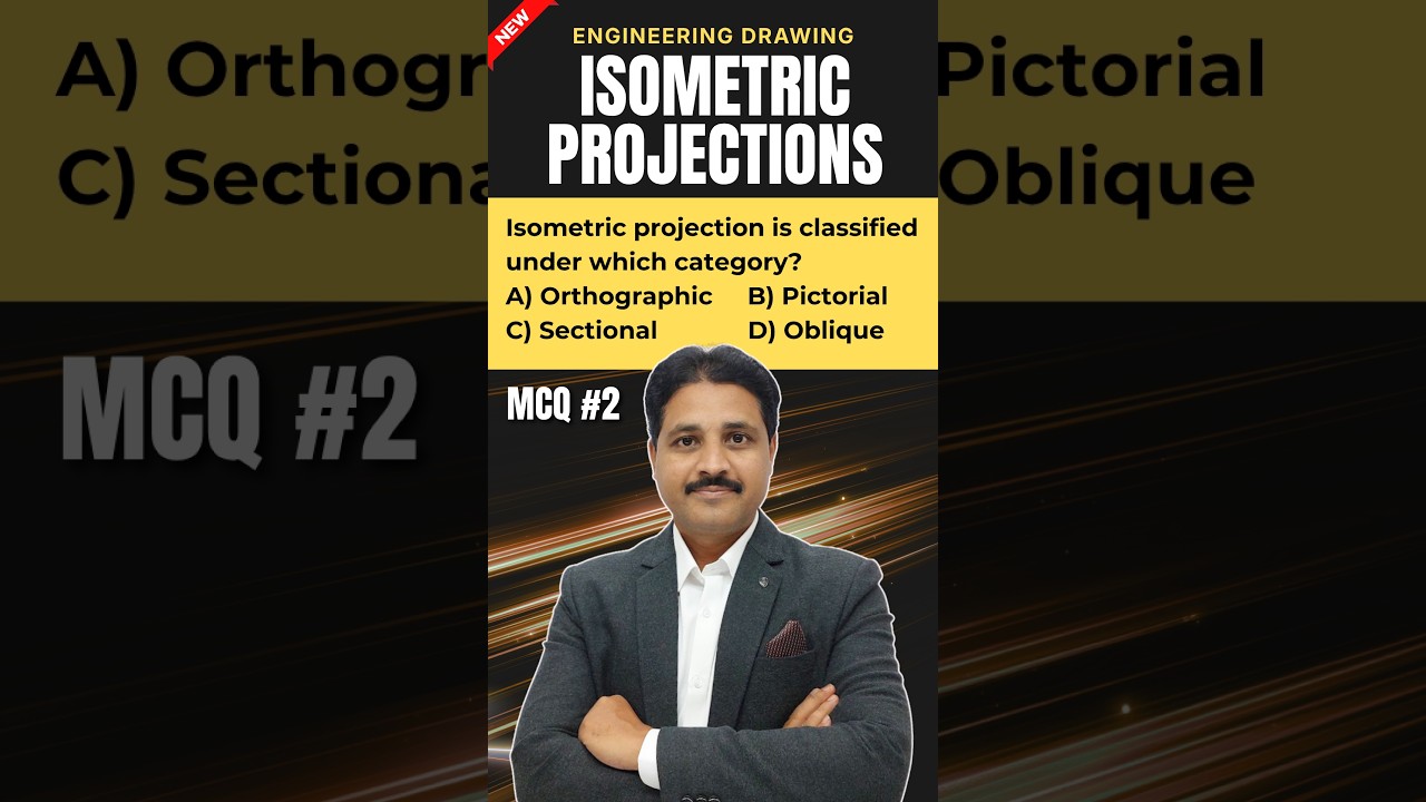 📐 Isometric Projection MCQ - Q2 | Engineering Drawing ✏️ #shorts