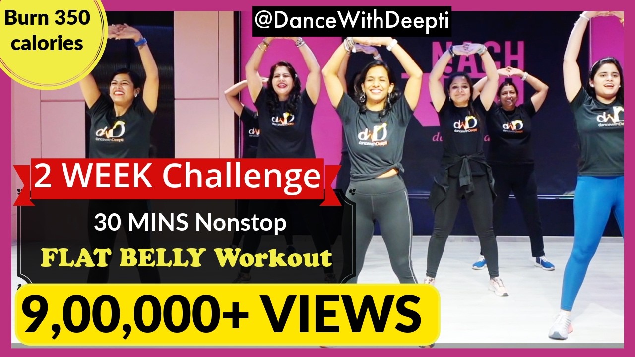 DWD#121 - 30mins Daily BELLY FAT BURN Workout | Easy Exercise to Lose weight 3-5kgs #dancewithdeepti