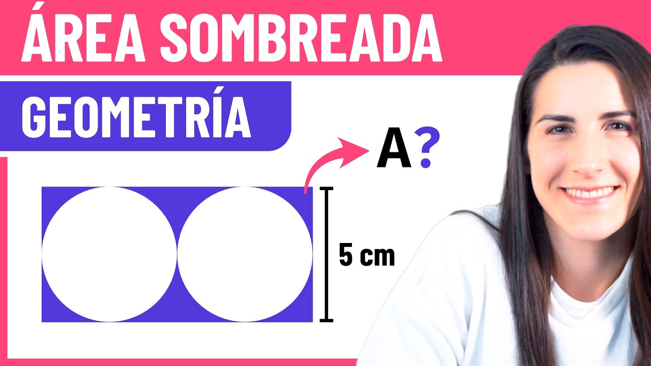 Calcular el ÁREA SOMBREADA de una Figura Plana 🟥 Geometría