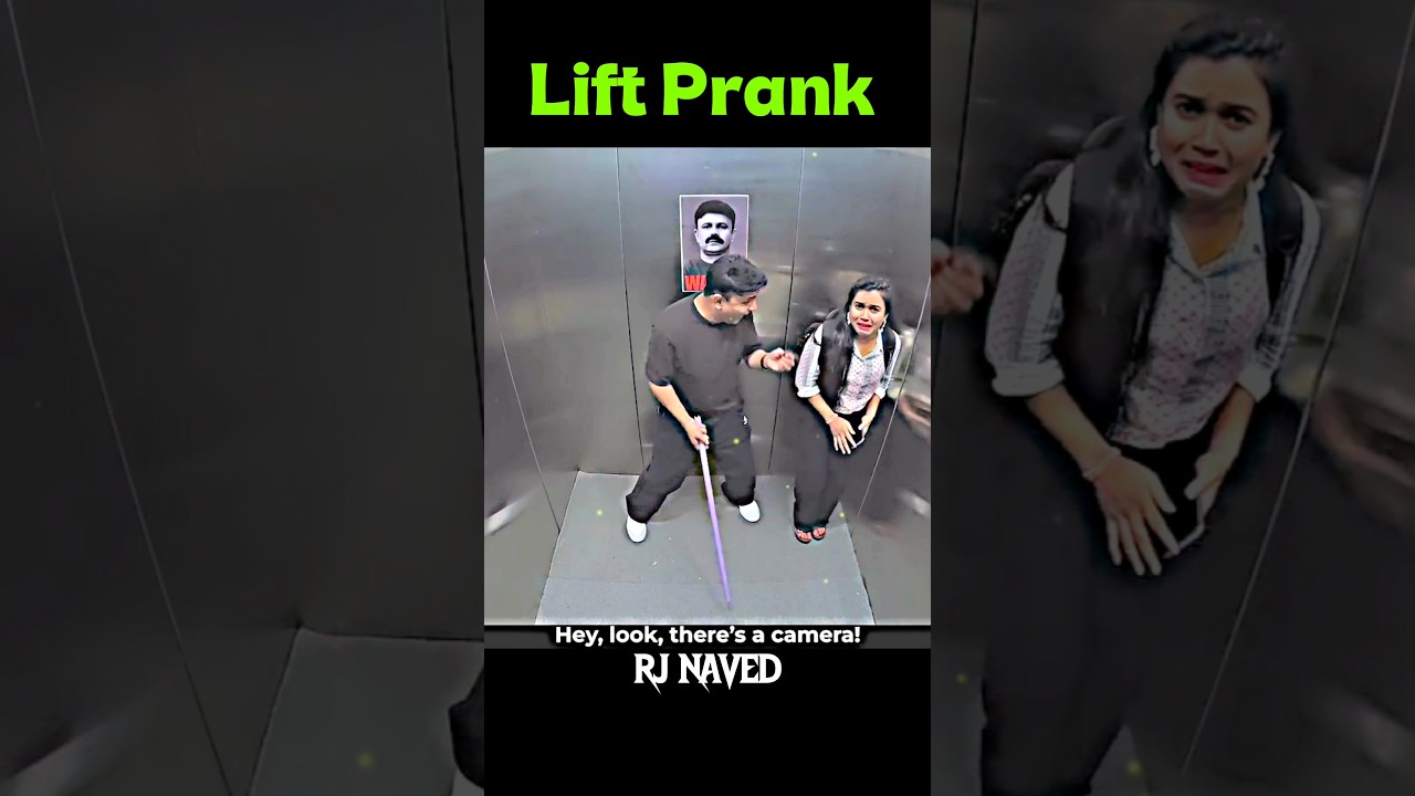 Cute Girl, Wanted Prank In Lift 🫶 Credit- Rj Naved 😚#rjnaved #foryou #shorts #dance #prank