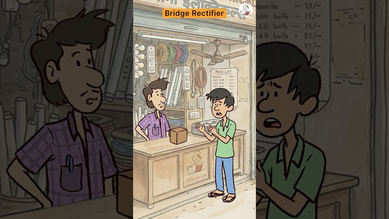 DC motor on AC current | Bridge rectifier #storywise #physics