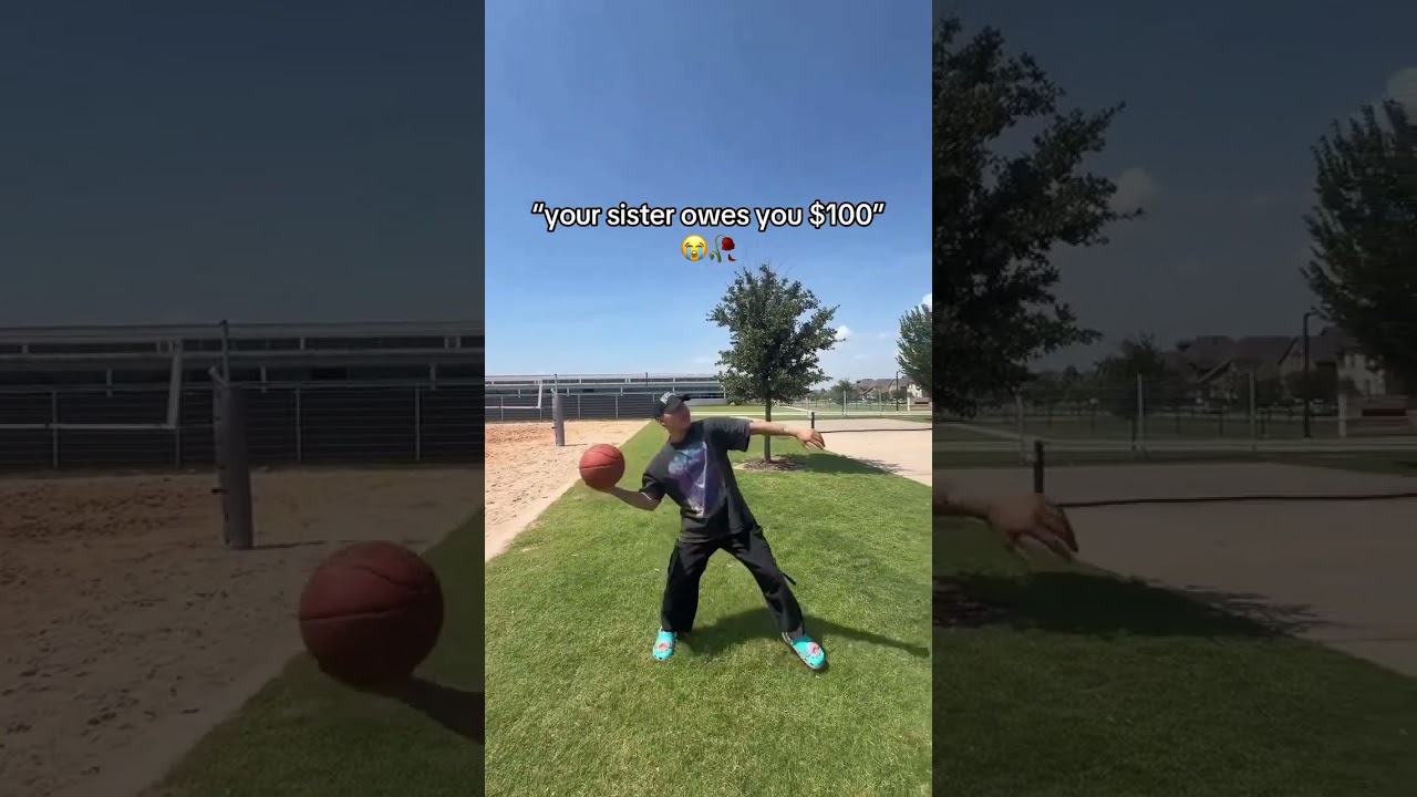 They owe you money now 😭 #money #challenge #basketball #prank #funny