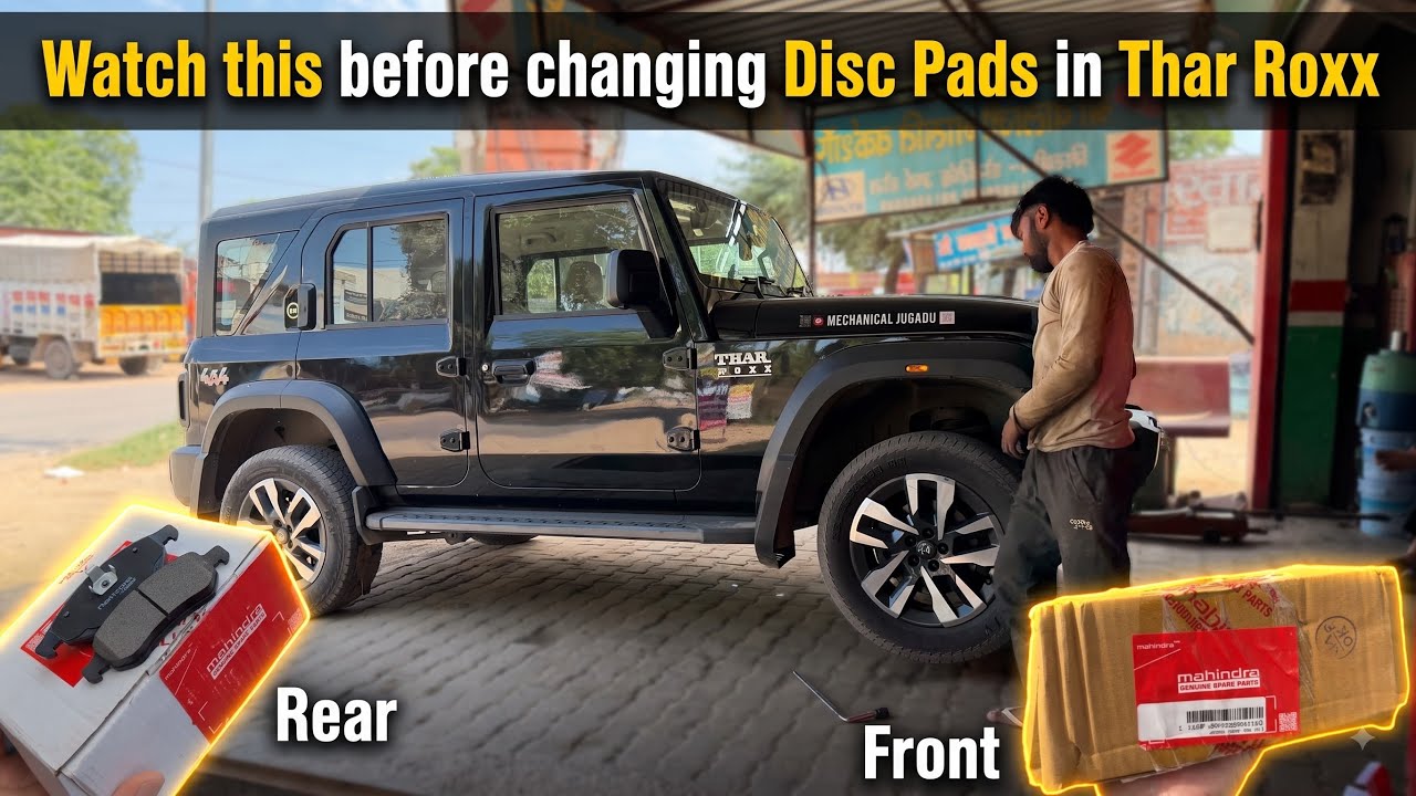 Thar Roxx Wale Savdhan 🚨Installing Front & Rear Disc Pads in Thar ROXX SHOCKED ME 😳🤯 Total Cost