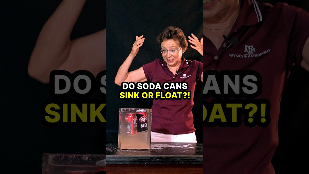 Do soda cans sink or float? #sinkorfloat #diy #shorts #DrTatiana
