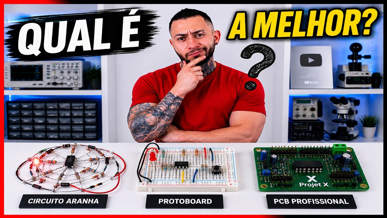 Como Aprender Eletrônica na Prática: Circuito Aranha, Protoboard e PCB