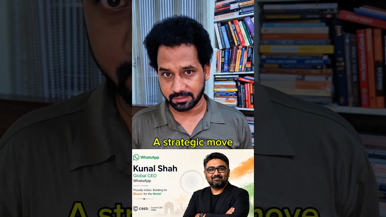 Kunal Shah appointed as Global CEO of WhatsApp #shortsfeed #storytime #whatsapp