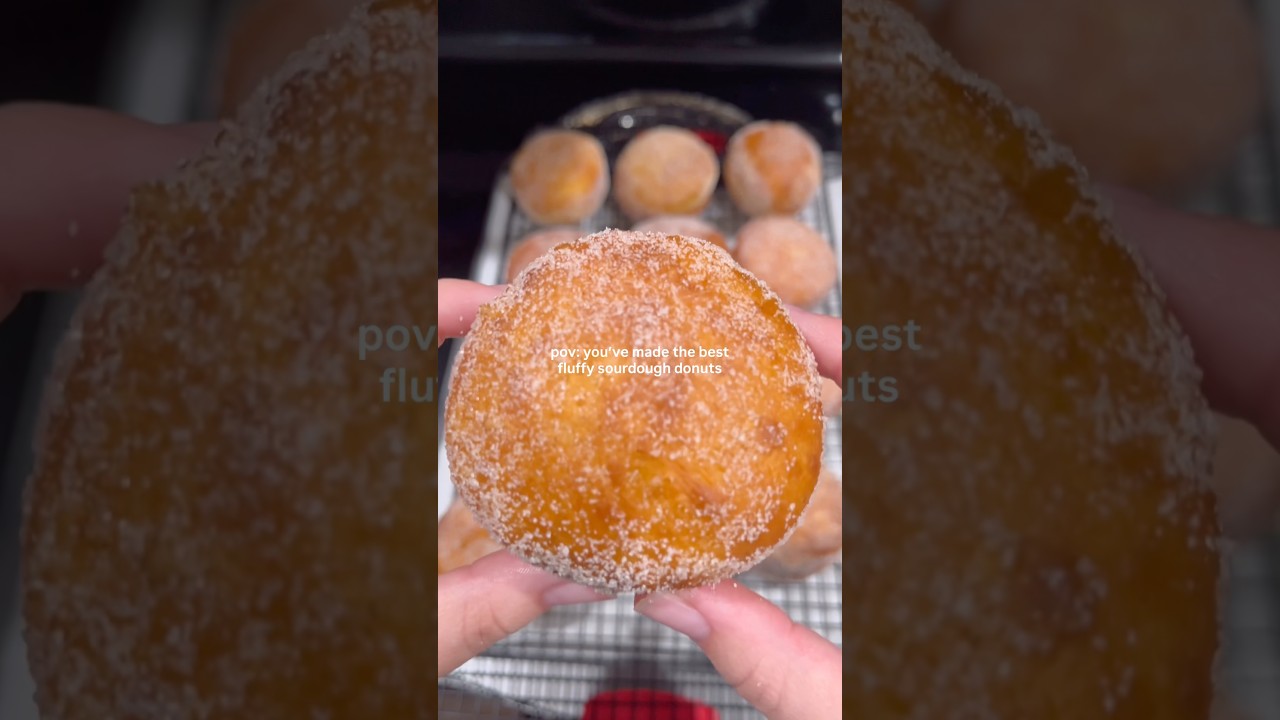 sourdough donuts 🍩 #baking #donuts #sourdough #recipe #bakery #viral