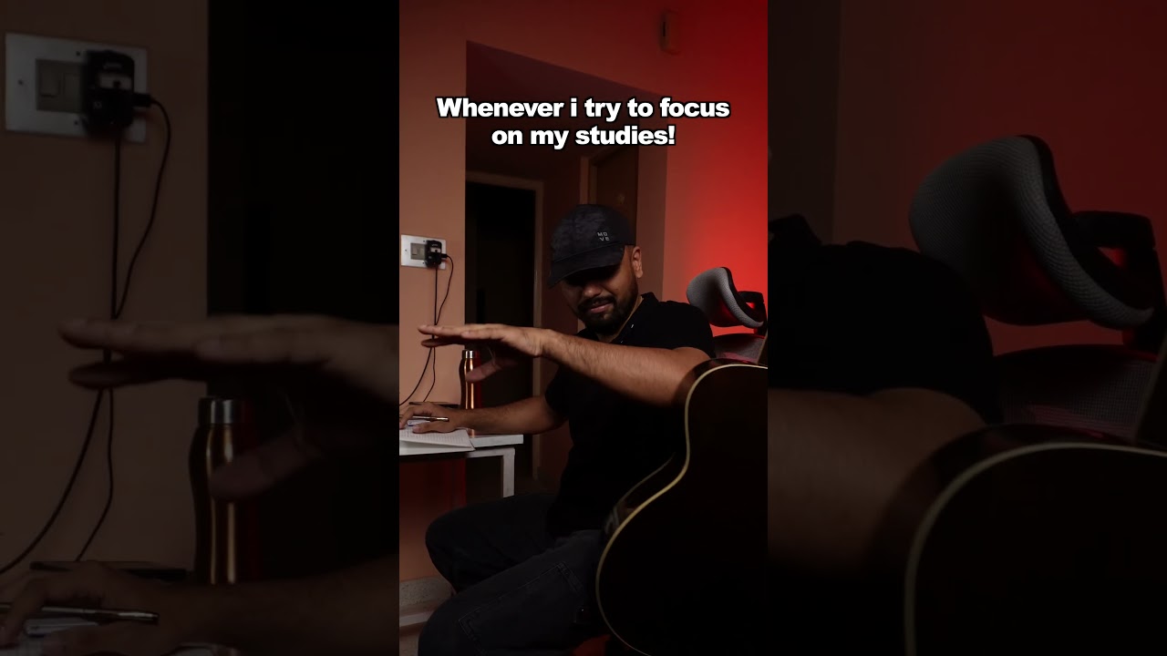 Whenever I Try to Focus on My Studies… 🎸😭 #shorts