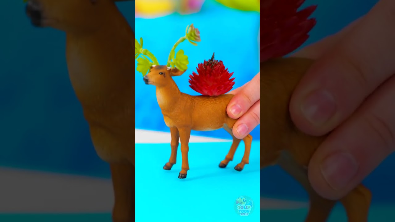 Transform plant leaves into cute toy animals! 🌿🐘 #crafts