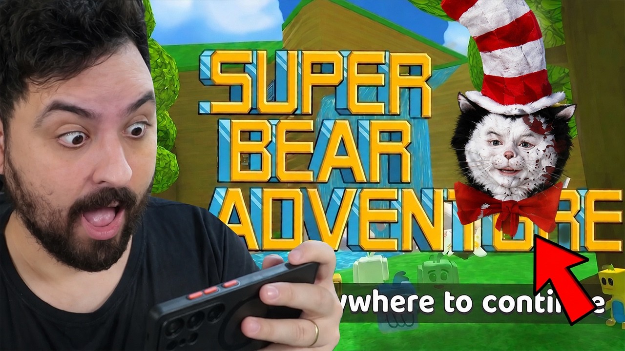 ENCONTREI o GATO DE CARTOLA no SUPER BEAR ADVENTURE !!