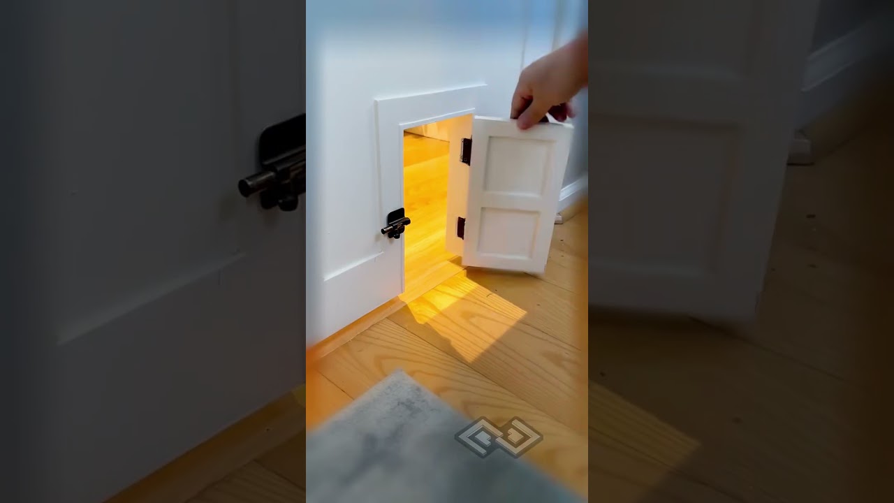 Doogie door custom built for my daughters play room #puppylife #doggieshorts #cutepuppy #cutedogs