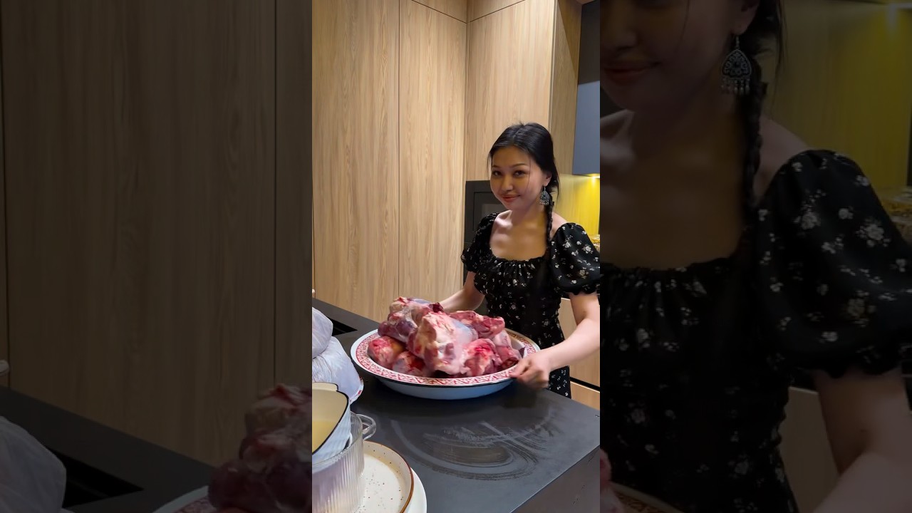 Мой подарок мужу на 7 мая 🫶🏻в конце дегустация! 🥹 video by @zhanniett #kazakhcooking #beshbarmak