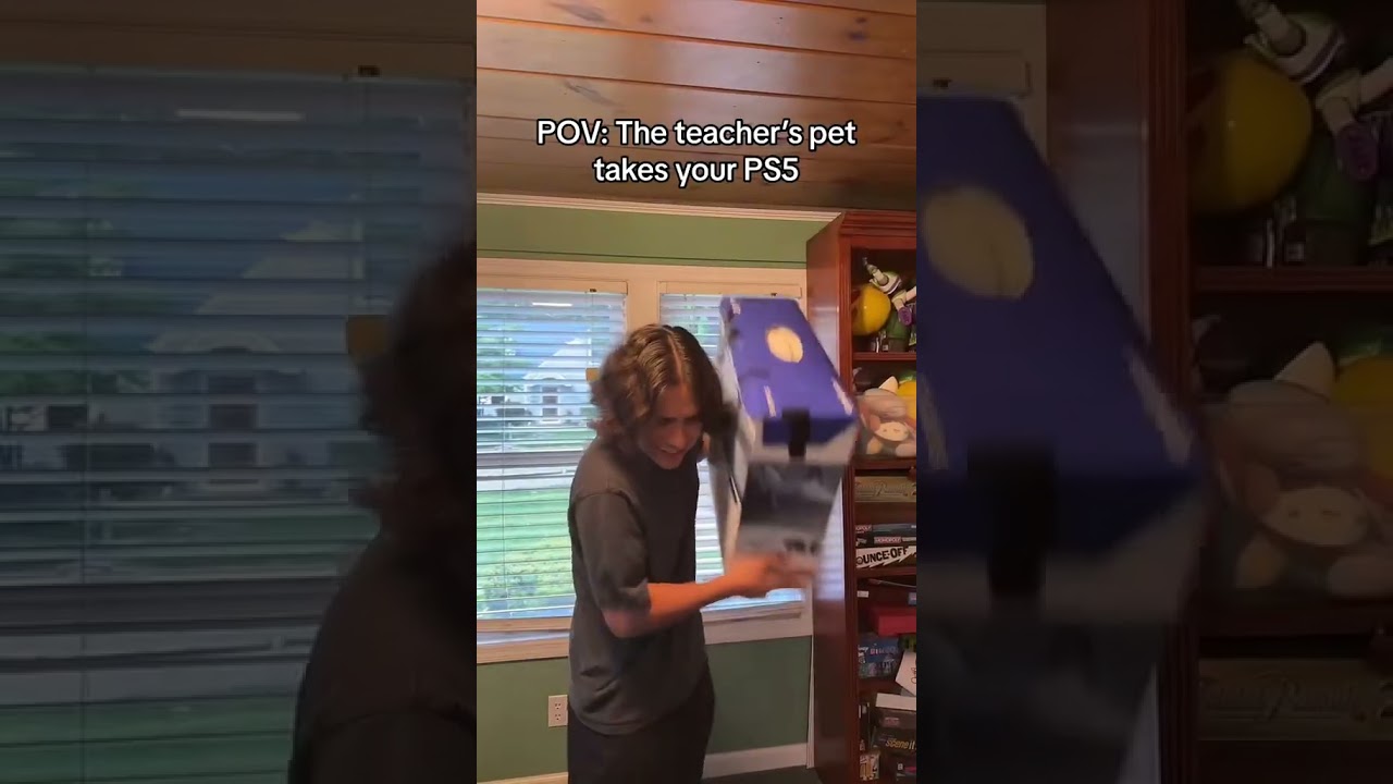 POV: The teacher’s pet takes your PS5 #pov #comedy #school #teacherspet #satire