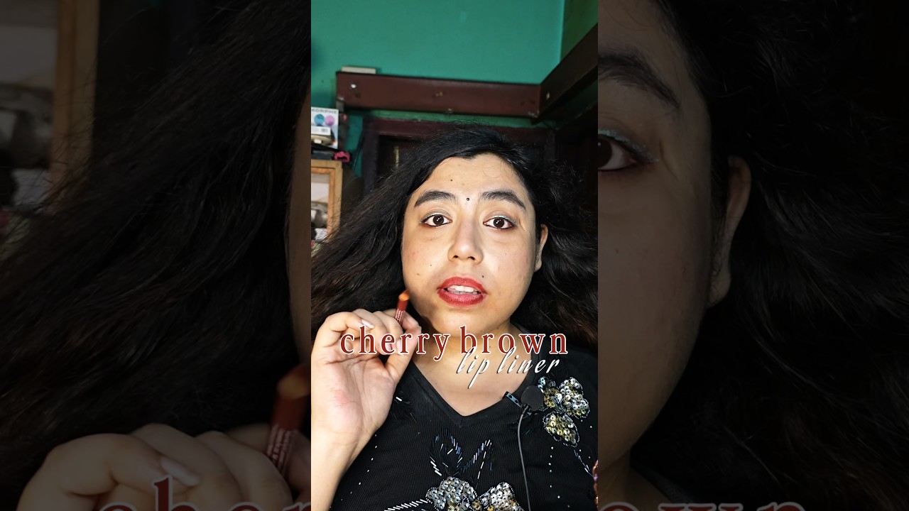 cherry brown 🤎❤️ #makeup #lipliner #lipstick #lipgloss #youtubeshorts #shorts