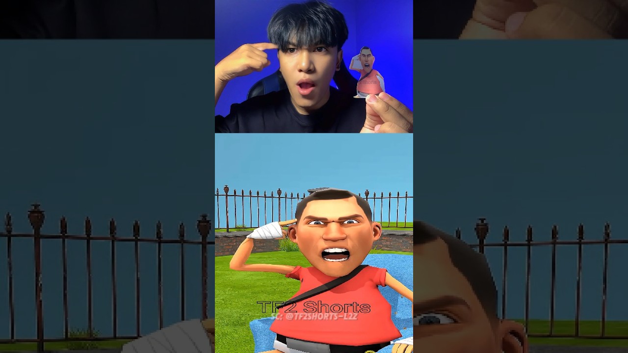 KRISNA REACT When Scout Dad Is a Cross-Eyed Spy 😅 #tf2 #shorts