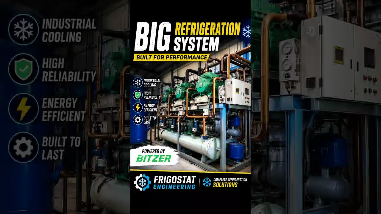 7.5 Ton Block Ice Machine | Bitzer Powered Ice Plant ❄️ #bitzer #shorts #tranding #viral