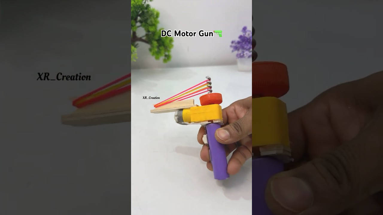 DIY Gun🔫with Dcmotor #youtube #gun #motor #toys #dcmotormodel