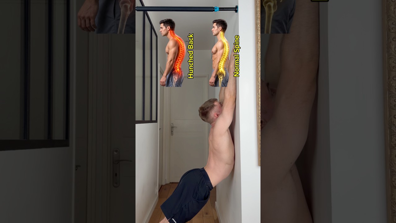Hunched back, stiff neck or rounded shoulders? Try this simple stretch! 🧘 #posture #mobility #yoga