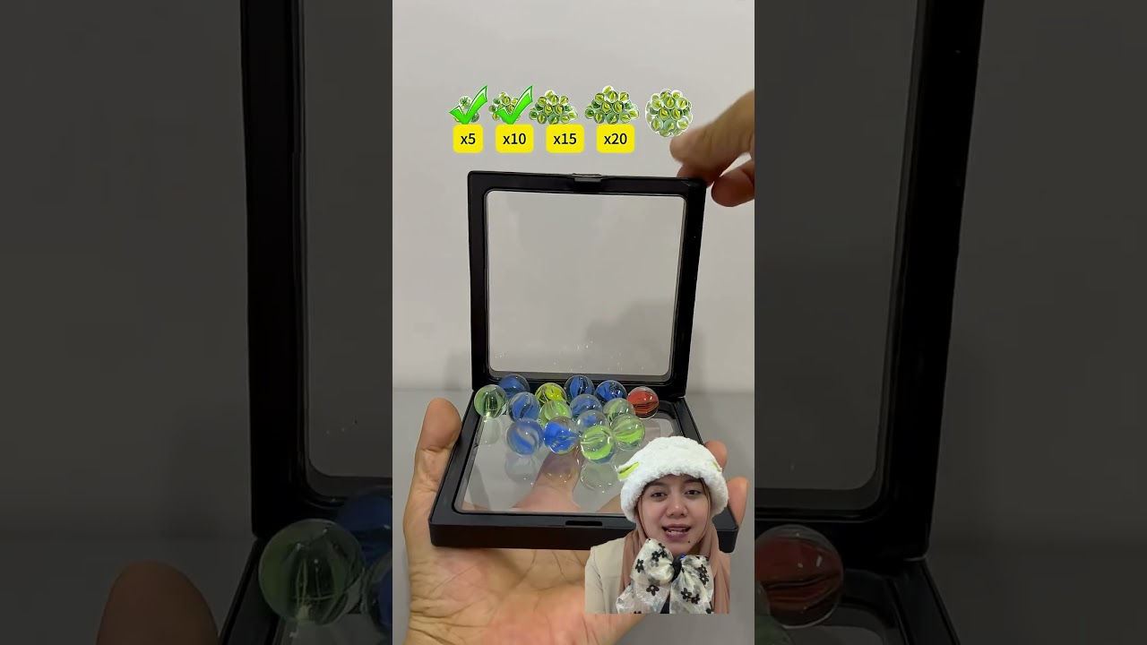 MASUKKAN KELERENG BANYAK⁉️GAKBISA MASUK😱😍boxframe1