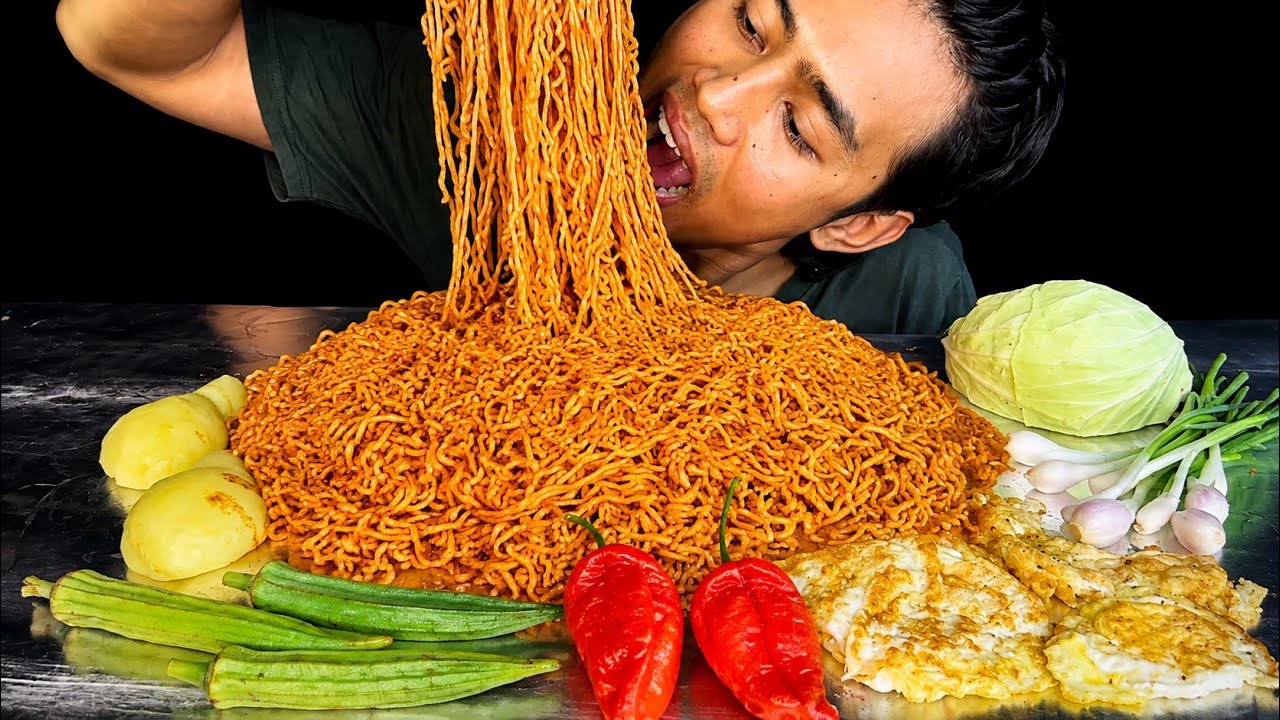 3 PACKETS OF 3X SPICY NOODLES CHALLENGE 🥵 🔥 || MANIPURI MUKBANG.