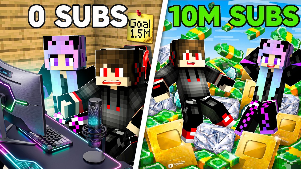 From 1 Subscribers to 10 Million Subscribers in Minecraft !