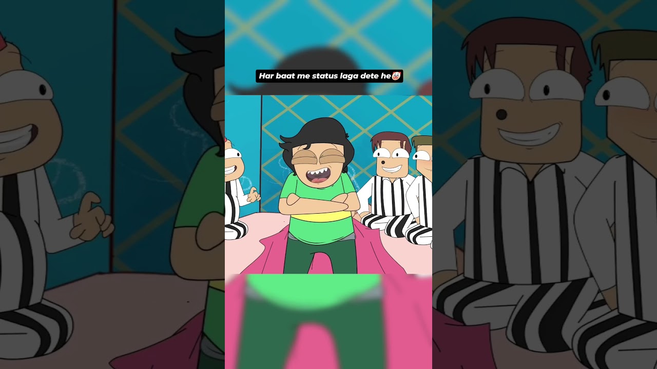 Baat baat me status laga dete hai #hardtoonz #animation #comedy #schoollife