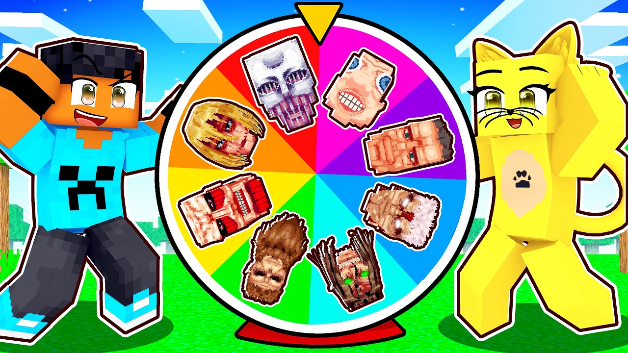 ROLETA de TITÃS ATTACK ON TITAN NOOB vs PRO