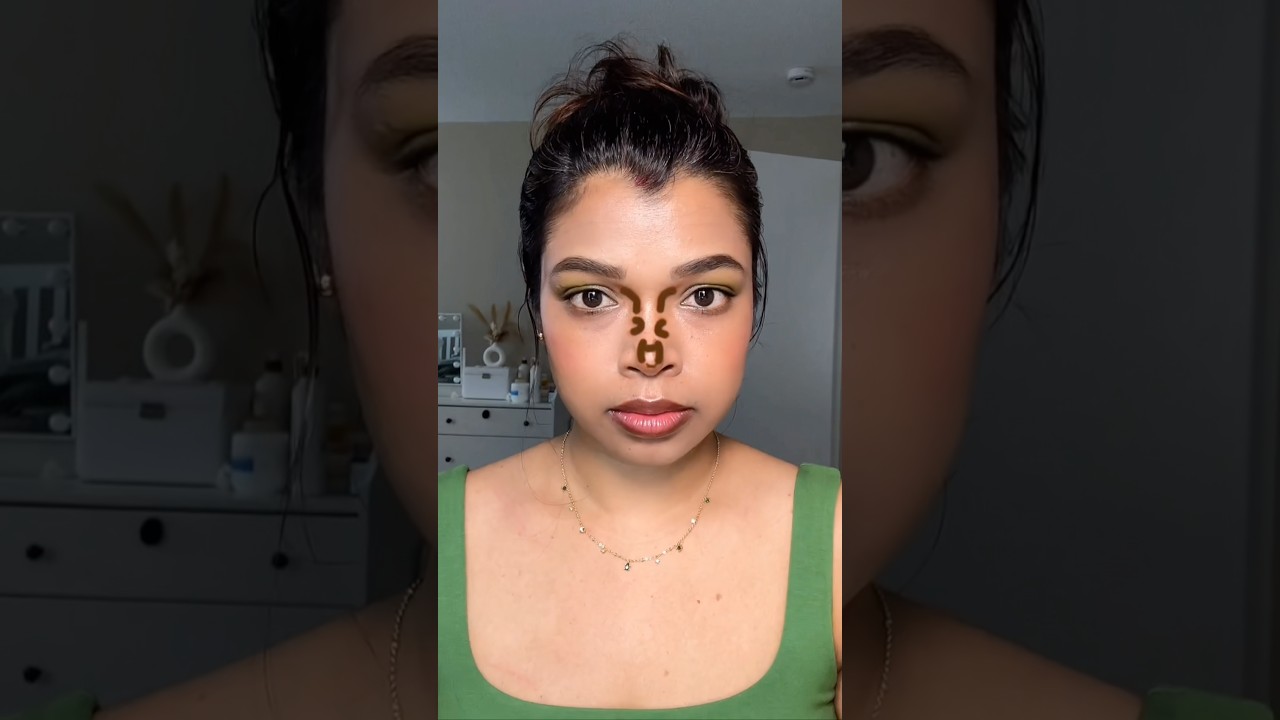 Try this nose contour hack 👃🫶🏻✨💖#makeup #makeuptutorial #nosecontouring