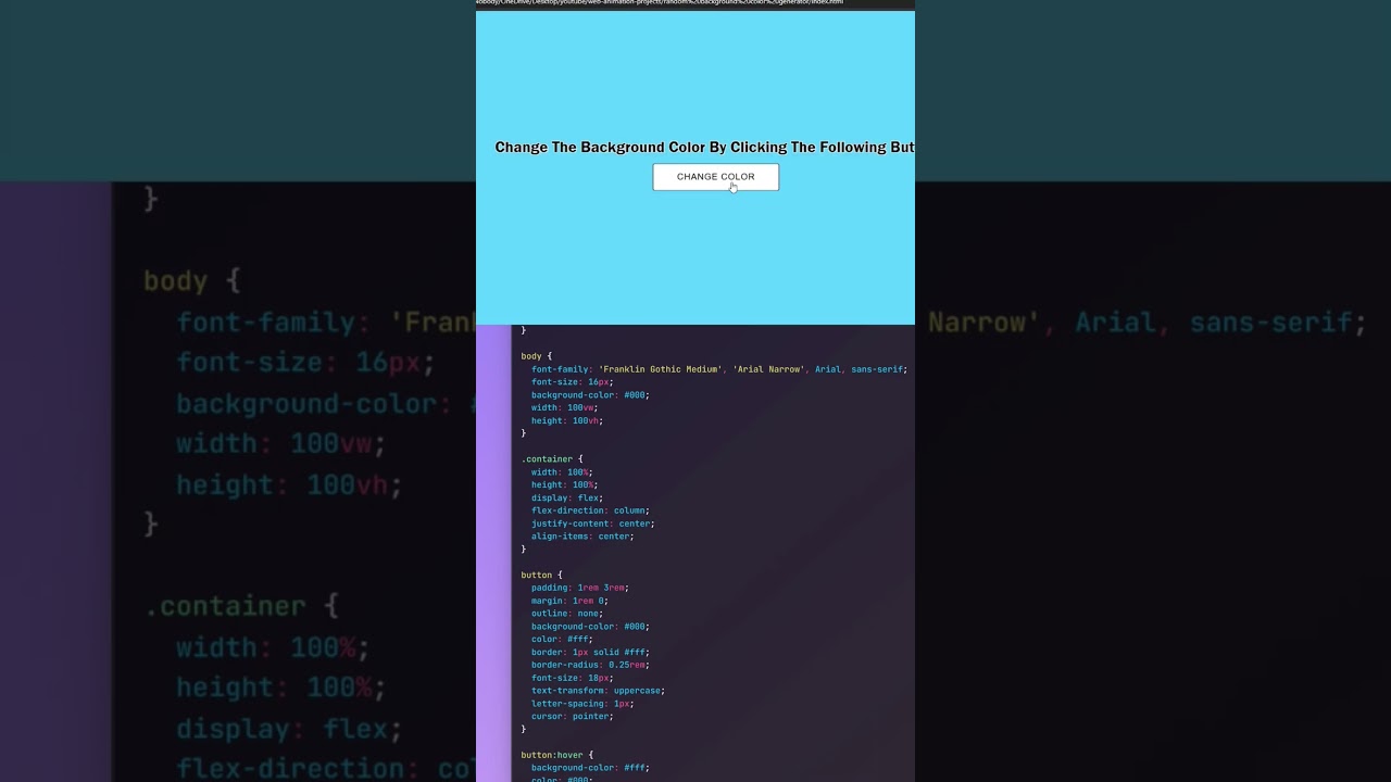 color changing effect with html and pure css