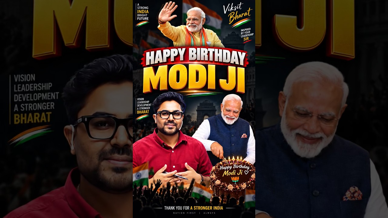 Happy Birthday Modi Ji 🎂🇮🇳 Gagan Pratap Sir ❤️🔥 #narendramodi #modiji #birthday #gaganpratap #india