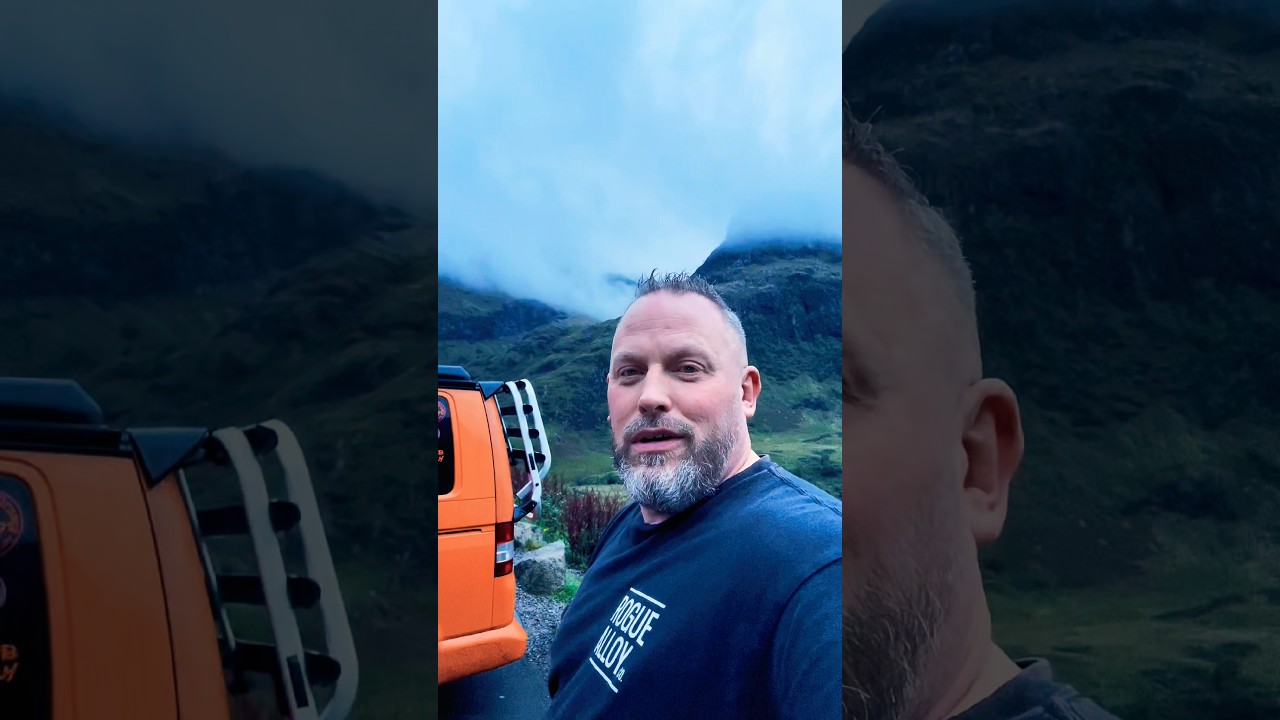 Good Morning from 3 Sisters, Glencoe #vanlife #scotland #travelvlog #campervan #glencoe